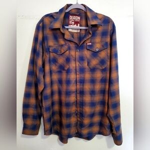 Dixxon Men's Plaid Long Sleeve Button Down Shirt